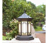 CWVYKNP Farol De Poste Exterior De Vidrio Farol De Pilar Impermeable Para Decoración De Pasarelas Lámpara De Columna De Patio Estilo Japonés Luminarias
