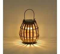 CWVYKNP Farol Solar Para Exteriores Lámpara De Pilar De Imitación De Ratán, Creativa Y Única Iluminación Decorativa Tradicional Impermeable Para Jardín Farol Solar Exterior