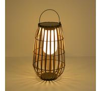 CWVYKNP Farol Solar Para Exteriores Lámpara De Pilar De Imitación De Ratán, Creativa Y Única Iluminación Decorativa Tradicional Impermeable Para Jardín Farol Solar Exterior