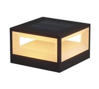 CWVYKNP Farola Solar Transparente Para Exteriores Con Encendido Y Apagado Automático, Para Entrada De Patio,Paisajística, Lámpara De Pilar Cuadrada, Moderna Linterna Con Tapa Columna