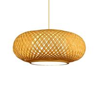 CWVYKNP Lámpara Colgante Artesanal De Estilo Japonés Pantalla De Lámpara De Arte De Bambú Lámpara De Techo Colgante De Mesa De Comedor Vintage Lámpara De Techo De Mimbre con Forma De Cesta para