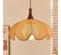 CWVYKNP Lámpara Colgante Con Forma De Flor Japonesa, Pantalla De Lino Pastoral, Bombillas Colgantes Cálidas E27 Para Dormitorio, Cocina, Sala De Estar, Pasillo,Restaurante