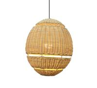 CWVYKNP Lámpara Colgante De Restaurante Bistró Cesta Marrón, Lámpara Creativa De Ratán Iluminación Colgante Decorativa Industrial Aparato Colgante Zen Chino Vintage Para Comedor Y Pasillo