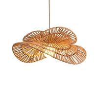 CWVYKNP Lámpara Colgante De Techo Estilo Bistró Retro Lámpara Colgante De Cuerda De Papel Doble Tejida Lámpara Colgante Industrial Con Decoración Dorada Lámparas Colgantes Boho Para Comedor