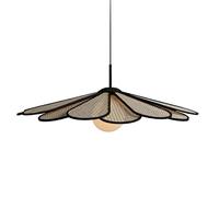 CWVYKNP Lámpara Colgante Japonesa Plana De Ratán Para Interiores, Luminaria Empotrada, Lámpara Colgante De Estilo Rústico Para Comedor, Lámparas Colgantes Grandes Para Isla De Cocina, Sala