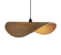 CWVYKNP Lámpara Colgante Pastoral Creativa Araña China De Mimbre Natural Lámpara Colgante Vintage De Ratán Boho Lámpara Colgante con Cable Ajustable para Restaurante, Comedor, Dormitorio