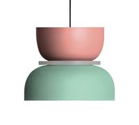 CWVYKNP Lámpara Colgante Única Luces De Isla De Cocina Iluminación Colgante Moderna Con Forma De Cuenco Doble Lámpara Suspendida Color Macaron Acabado Mate Lámpara De Montaje Con Base E27 Para Comedor
