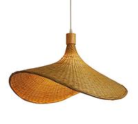 CWVYKNP Lámpara De Araña De 60 Cm. Pantalla De Artesanía Rústica Lámpara Colgante Moderna Trenzada De Bambú Lámpara Colgante De Vid Creativa con Forma De Sombrero para Restaurante