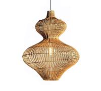 CWVYKNP Lámpara De Araña Decorativa Tradicional Con Forma De Calabaza Lámpara Colgante Tejida De Estilo Japonés Wabi-sabi Pantallas De Lámparas Colgantes De Bambú Antiguo Para Vestíbulo