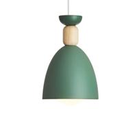 CWVYKNP Lámpara De Araña Pequeña De Una Luz Con Cable Ajustable Lámpara Colgante De Cocina Lámpara Colgante Industrial Verde Y Madera Lámparas Colgantes Para Pasillo, Cocina, Isla