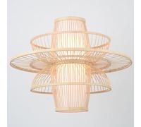 CWVYKNP Lámpara De Comedor Rústica De 19,7" De Diámetro Pantallas De Araña De Bambú Estilo Jaula Para Techo De Estilo Costero Lámpara Colgante Con Pantalla Para Decoración Hogar Lámpara Moderna