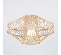 CWVYKNP Lámpara De Comedor Rústica De 19,7" De Diámetro Pantallas De Araña De Bambú Estilo Jaula Para Techo De Estilo Costero Lámpara Colgante Con Pantalla Para Decoración Hogar Lámpara Moderna