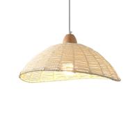 CWVYKNP Lámpara De Techo Con Pantalla De 40 Cm Lámpara De Techo De Ratán Estilo Bohemio Para Interiores Iluminación Colgante Para Isla De Cocina Estilo Casa De Campo Cubierta Moderna Para Lámpara