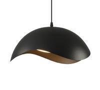 CWVYKNP Lámpara De Techo LED Semiempotrada Lámpara Colgante Única En Forma De Arco Con Pantalla Negra Mate Lámpara Colgante Nórdica De Mediados De Siglo Lámpara De Techo Vintage Con Forma