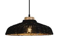 CWVYKNP Lámpara De Techo Tejida Negra Única Para Dormitorio Aragüería De Ratán Estilo Wabi-sabi Lámpara De Techo/mesa Ajustable Para Comedor De Estilo Rústico, Entrada, Vestíbulo, 1 Luz