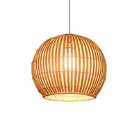 CWVYKNP Lámparas Colgantes De Bar Estilo Costero De 11.8" Sobre Mesa Lámparas De Entrada Estilo Casa De Campo Tipo Farol De Bambú Iluminación Colgante Esférica Para Isla De Cocina, Dormitorio