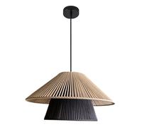 CWVYKNP Lámparas De Techo Colgantes Para Dormitorio Pantalla De Cuerda De Cáñamo Negra Lámpara Colgante De Isla De Cocina Estilo Granja Lámpara De Techo Colgante Individual De Fácil Montaje