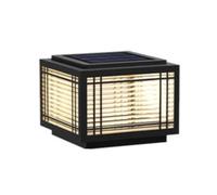 CWVYKNP Luces Solares Modernas para Postes Luz De Columna Solar Simple Lámpara De Pilar Exterior Ajustable Regulable con 3 Fuentes De Luz Luces De Pared Solares Brillantes para Ajustar La Luz