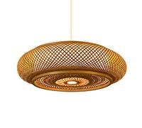 CWVYKNP Sombra De Luz Colgante De Madera para Restaurante Lámpara Colgante Creativa De Estilo Chino con Pantalla De Cesta De Tambor Accesorio De Iluminación De Doble Capa Lámpara De Tejido Colgante