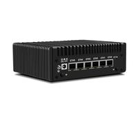 CWWK Mini PC Alder Lake N97 Firewall Appliance, OPNsense Mini Computer with 6 Port i226-V 2.5GbE LAN, F5 Fanless Micro PC NO RAM/SSD/OS, USB Type-C, 4K 3-Display, TF, AES-NI