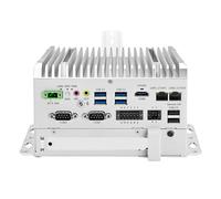 CWWK Mini PC Fanless, Computadora Industrial i5 8265U, 2 x COM RS232/RS485/RS422, PC Micro Empotrable en Riel DIN, 2 x LAN Gigabit, GPIO, NVMe, SIM, 9-36V, PCIe x1, SIN RAM/SSD/SO