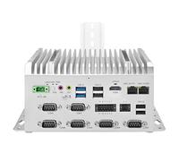 CWWK Mini PC Fanless, Computadora Mini Industrial, CPU J6412, 6 x COM RS232/RS485/RS422, PC Micro Empotrable en Riel DIN, 2 x LAN Gigabit, GPIO, SIM, 9-36V, SIN RAM/SSD/SO