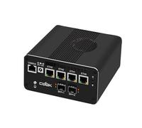 CWWK Mini PC Firewall Appliance i5-1250P 12C/16T, 2X 10GbE SFP+ & 4X 2.5GbE | S4 Mini Ordenador Servidor Edge de Virtualización con DDR5 16GB RAM y 128GB M.2 NVMe SSD, USB-C, AES-NI