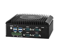 CWWK Mini PC Industrial, Mini Ordenador Core i5 1235U, 4 × COM RS232/RS485, 2 × LAN Gigabit, C12D Micro Embedded PC, 32 GB RAM, SSD NVMe de 1 TB, SIM, HD, VGA, WiFi/BT, GPIO