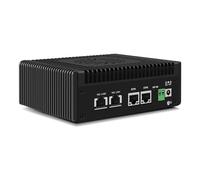 CWWK N150 Mini PC (Actualizado N100) Firewall con 4 Puertos 10GbE RJ45 + 2.5GbE LAN, S7 Pro OPNsense Appliance Mini Computer, Micro PC Barebone DDR5 SIN RAM/SSD, 2-NVMe, USB-C, TF