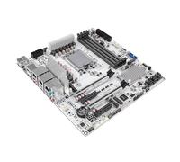CWWK W680 NAS Motherboard Micro ATX 12 Bay, LGA 1700 mATX Placa Base Blanca con 10GbE&2 * 2.5GbE RJ45 LAN, 4 x DDR5 Desktop RAM (Support ECC), 3 x NVMe, PCIe5.0 x16, vPro, USB-C