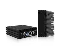 CWWK X86-P5 N305 Mini PC Fanless, Firewall Appliance Mini Computer with 2 x i226-V 2.5GbE LAN, OPNsense Micro PC 32GB DDR5 RAM 1TB NVMe SSD, Dual 4K Display, USB3.2, AES-NI