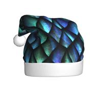 CWYHDUDOH Sombrero de Navidad con estampado de escamas de dragón mágico en 3D, para adultos, Navidad, vacaciones, Año Nuevo, celebraciones, fiestas, decoración de temporada