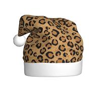 CWYHDUDOH Sombrero de Navidad con estampado de leopardo salvaje para adultos, Navidad, para vacaciones, Año Nuevo, celebraciones, fiestas, decoración de temporada