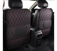 CWYLF 2 Piezas Protector Asiento Coche Niños para Ford Tourneo Custom I L2 2012-2017, Almohadilla antipatadas con Almacenamiento Que Protege la tapicería del Barro,Blackred