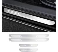 CWYLF 4 Piezas Acero Inoxidable Protector Umbral Puerta Coche para Hyundai Kona SX2 EV Electric 2024 2025, Protectores de Umbral de Puerta Placas de Protección Pedal de Bienvenida,Silver
