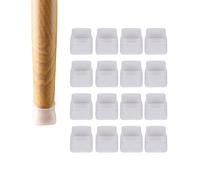 CWYP-038 16 Uds Silla Pierna Caps Cuadrada ?Tapas de Patas de Muebles Protectores Piso Silicona Protectores Almohadilla de Patas Sillas para Antideslizantes Insonorizada (30-45mm,Blanco)