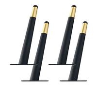 CWYP-038 Patas de Muebles de Metal Pies de Muebles Negro Dorado 10-55 cm Cónica Patas para Muebles de Cocina y Bano Hierro | Acabado Galvanoplastia Patas de Mesa Armario Sofá,4 Piezas (45cm,oblicuos)