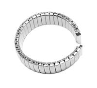 CWZZWS 12 mm 14 mm 16 mm 18 mm 20 mm Expansión de estiramiento de acero inoxidable Reloj elástica Bandilla de muñeca de metal Accesorios de pulsera retráctil