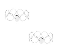 CWZZWS 2 uds Anillos Ajustables Anillos creativos retráctiles en Forma de corazón Plata