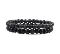 CWZZWS 2 unids/Set Piedra de Ojo de Tigre Distancia de Pareja 6mm Piedra Natural Yoga Cuentas para Hombres Mujeres Encanto Regalo de Hilo