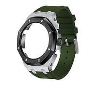 CWZZWS 5rd Kit Silicone Watch Band Strap Metal Bisel Models para GA2100/GA2110, accesorios de reemplazo de modificación de relojes para hombres Conjunto, banda de caja con herramientas