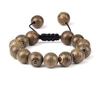 CWZZWS 6 8 10 12 mm Peeds de madera Pulseras Hombres elásticos Budistas Pulseras y brazaletes Mujeres hechas a mano Yoga