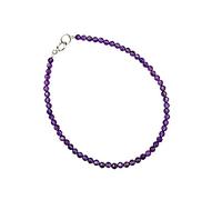 CWZZWS 925 2 mm Labradorita Perla Espinela Zafiro Amatista Brillante Mujeres Hombres Pulsera Bueno para Perla 3 mm 16 cm