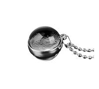 CWZZWS 925 Collar de Planeta de Plata esterlina para Hombres y Mujeres, Collares de Planeta Espacial del Universo del Sistema Solar, Colgante de Bolas de Vidrio de Dos Lados, Collar de Saturno,