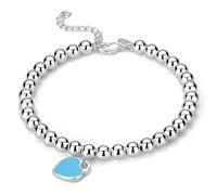 CWZZWS 925 dijes, Cuentas esmaltadas, Colgante de corazón para Mujer, Regalo de Boda