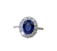 CWZZWS 925 Rings de dimond de carbono de zafiro de plata esterlina para mujeres joyas de boda espumosas