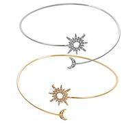 CWZZWS Accesorios para niñas brazo brazo de brazo y pulseras de luna para mujeres Joyas elegantes para el brazo para fiesta y collar de ropa diaria