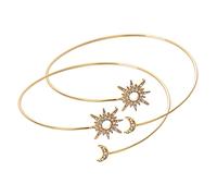CWZZWS Accesorios para niñas brazo brazo de brazo y pulseras de luna para mujeres Joyas elegantes para el brazo para fiesta y collar de ropa diaria