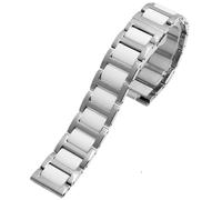 CWZZWS Acero inoxidable en Ceramic Body Watch Strap Strap Man Fashion Fashion Lleged Bracelet