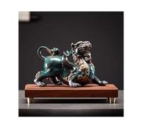 CWZZWS Adornos Escultura para la Sala de Estar de cerámica de cerámica de cerámica Decoraciones de Entrada China pixiu Adornos Escritorio de Vino decoración de refrigerador Feng Shui Adornados